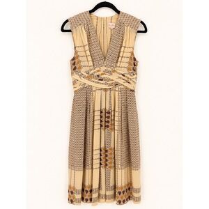 Tracy Reese Silk Geometric Print Dress - Art Deco Style Womens Size 6